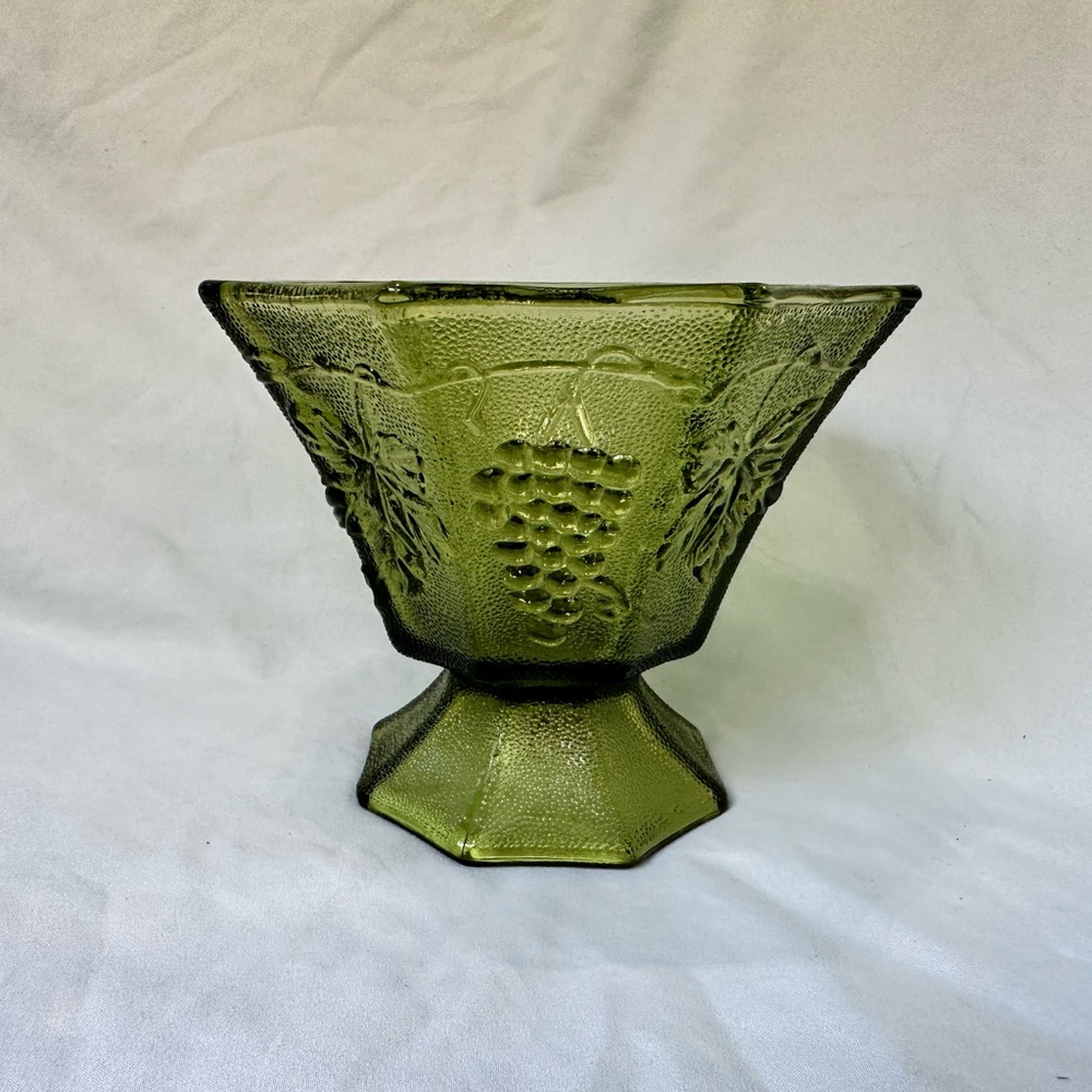 Green octagonal candy dish